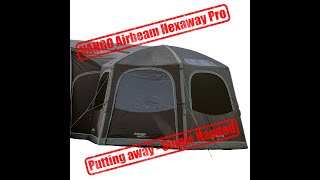 Putting away the Vango Hexaway Pro Tall AirBeam Awning  Single Handed [upl. by Eilram]