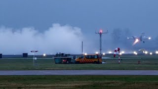 4K F35 Full Afterburner on wet runway  SPRAY Take Offs at Leeuwarden [upl. by Mitchell527]