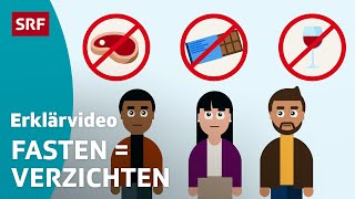 Was ist Fasten – einfach erklärt  Kindervideos  SRF Kids [upl. by Sheedy]