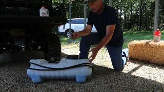 How To Kill Weeds The FimCo 15 Gal Agricultural Sprayer And The Kawasaki Mule [upl. by Mandal]