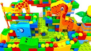 6 types of colorful building blocks Marble Run ASMR [upl. by Eirrek]