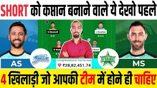 STR vs STA Dream11 Prediction Adelaide Strikers vs Melbourne Stars Dream11 Team Prediction BBL13 [upl. by Naras]