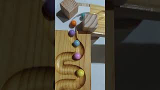 Wooden track ball Ep74 educationaltoys trackball woodentoy [upl. by Imotas]