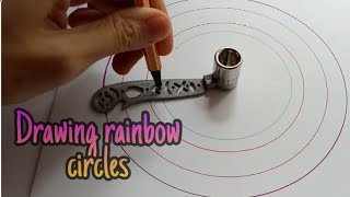 Drawing rainbow circles using an innovative compass design quotMagconquot [upl. by Klusek]