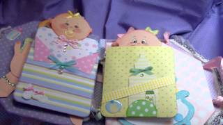 CRICUT Baby Mini Album Diaper Bag Scrapbooking Peachy Keen Stamps [upl. by Guyon]