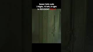 Sewer Safe code in Resident Evil 2 [upl. by Docila755]