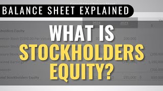 5 Examples of Stockholders Equity Balance Sheet Analysis [upl. by Ykciv]