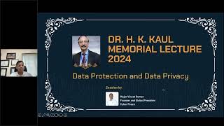 Dr H K Kaul Memorial Lecture 2024 on Data Protection and Data Privacy [upl. by Aitsirk]