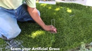 How to Install Artificial Grass Part 2  Application [upl. by Cohette]