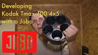 Developing Kodak Tmax 100 4x5 with a Jobo  Darkroom [upl. by Llertnor]