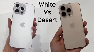 iPhone 16 Pro White vs Desert Titanium Color Comparison [upl. by Gillian89]