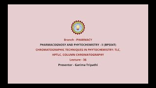 Pharmacognosy and PhytochemistryII  Chromatographic Techniques In Phytochemistry TLC  AKTU [upl. by Jammin]