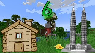 La cabaña y las torres  Matoryuinland  6 minecraft minecraftsurvival minecraftmods [upl. by Sokil]