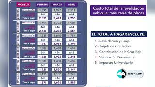 Costo total de la revalidación vehicular más canje de placas [upl. by Teleya349]