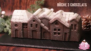 ❅ Recette de Bûche de Noël aux 3 Chocolats ❅ [upl. by Drhacir402]