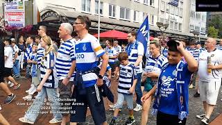 Fanmarsch MSV Duisburg vom Lifesaver Brunnen zur Arena 03082024 Heimspiel vs Turkspor Dortmund 02 [upl. by Akimed553]