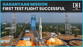 Gaganyaan mission  ISRO successfully conducts test vehicle launch  Indias manned mission to space [upl. by Annahpos110]