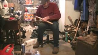 Making A Handle for The Hewing Hatchet with out power tools [upl. by Ynaffi]