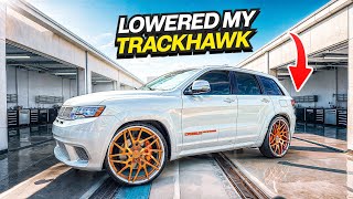 PUT A CUSTOM LOWERING KIT ON MY TRACKHAWK [upl. by Simonette77]