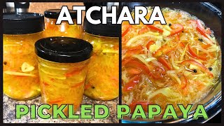 How To Make Pickled Papaya  Atchara Recipe  Pinoy Flavor [upl. by Irik]