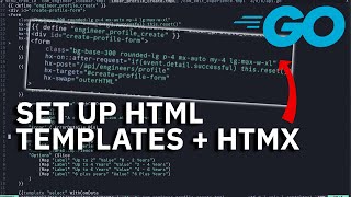 Setup HTMX  HTML Templates in Golang HTMX with Fiber [upl. by Fulvia41]