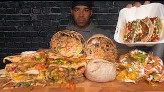 ASMR BURRITOS QUESADILLA TACOS NACHOS MUKBANG [upl. by Remliw]