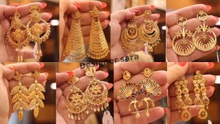 2022 beautiful gold earring design ll sonar kaner dul design ll [upl. by Atsok]