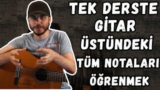 Gitar Dersi 03 ► Tek Derste Gitar Üstündeki Tüm Notaları Öğrenmek Gitarda Notaların Yerleri [upl. by Brandyn]