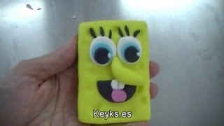 Galleta de fondant tipo Bob Esponja Sponge bob cookie [upl. by Adnelg]