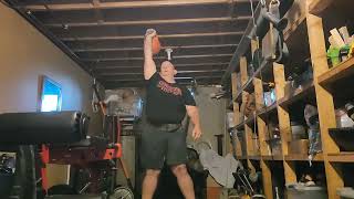 one arm kettlebell long cycle clean n jerk ladder 202428323640kg [upl. by Ulick]