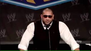 Batista Returns WWE WrestleMania 27 Press Conference 2011 [upl. by Kiran14]