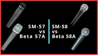 Shure SM vs Beta Series SM57 SM58 Beta 57A Beta 58A  Beta Series worth the money [upl. by Hertz]