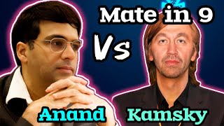 ANAND VS KAMSKY  Mate in 9 [upl. by Laersi]