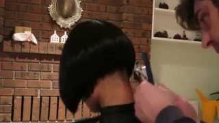 Copy of New Year Angled Bob Haircut and Buzzed Nape [upl. by Hirz]