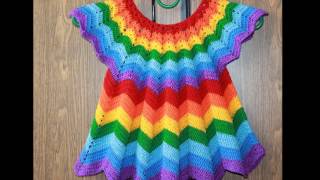 Vestidos tejidos a crochet para niñas de 1 a 3 años [upl. by Ddene38]