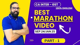 CA Inter  Taxation GST Marathon Revision for Sep 24Jan 25 Part 13 [upl. by Rj]