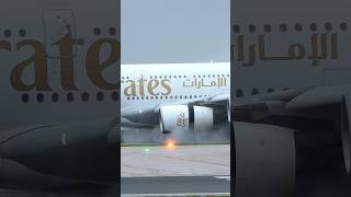 A380 slides on wet runway shorts aviation planespotting [upl. by Ennaed282]