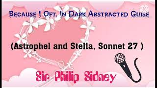 Astrophel and Stella Sonnet 27 [upl. by Georg]