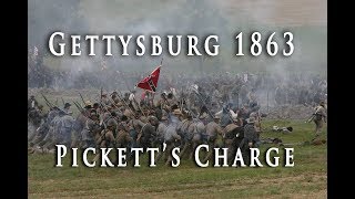 Civil War 1863  Gettysburg Picketts Charge [upl. by Ahsoek]