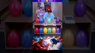 Jesus vs satan playing color baloon game 🤽😈✝️ jesuschrist satan ytshorts trendingshort shorts [upl. by Livesay]