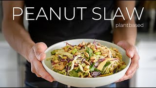 SO TASTY ITs NUTS Easy crunchy Peanut Slaw Recipe [upl. by Irrehc]