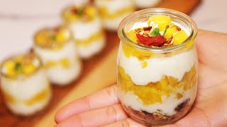 تحلية رمضانية صحية ومنعشة حضريها في 5 دقائق  ☪️ تحلية رمضان  🍦 Verrine sucrée [upl. by Ahsitan298]