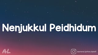 Vaaranam Aayiram  Nenjukkul Peidhidum Song  Lyrics  Tamil [upl. by Gilbert]