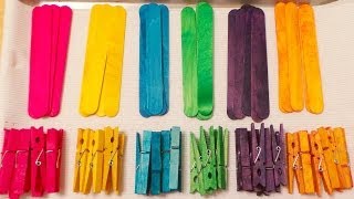 Colored Clothespins and Craft Sticks [upl. by Loralee]