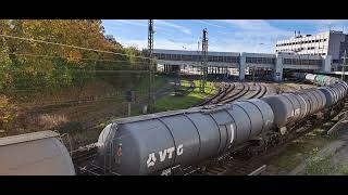 Zugkreuzung bei PA Hbf Autotransporter trifft ÖBBKesselwagenzug [upl. by Crespi74]