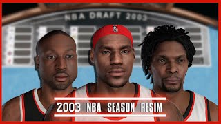 Resimulating NBA History The 2003 Season LBJ Wade Bosh Draft [upl. by Lorrac732]