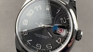 Rolex Datejust 116200 36mm Roulette Date Concentric Dial Rolex Watch Review [upl. by Norean]