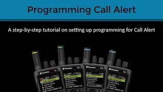 Programming GSeries P25 Voice Pager P25 Paging using Call Alert [upl. by Lled]