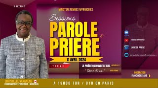 SERVICE DE PRIERE ET DE PAROLE COORD CHRISTELLE SAKANENO [upl. by Asserrac]