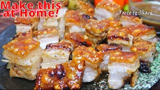 CRISPY Juicy Pork belly❗Make it Thick Cunchy pork skin Tender amp Juicy meat👌💯 [upl. by Sanez684]